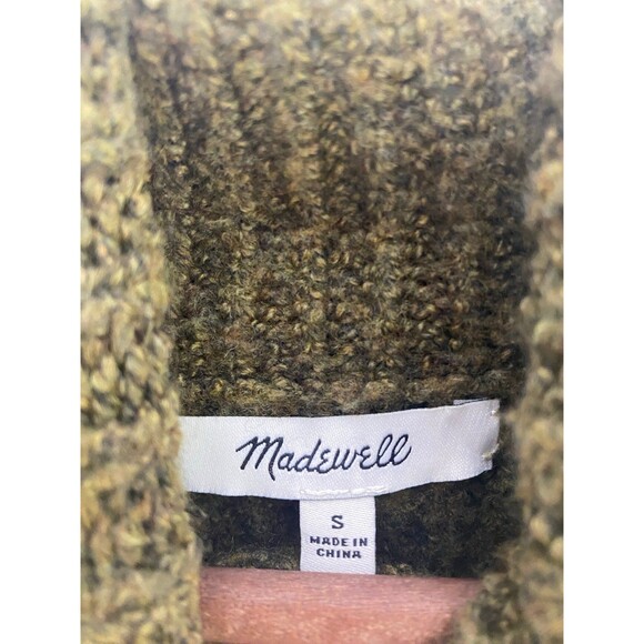 Madewell Green Chunky Turtleneck Sweater Size Small - Picture 4 of 8